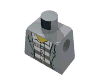 Minifig Torso with Jacket over Shirt and Prison Stripes Print