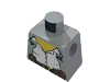 Minifig Torso with Female White Shirt, Open Jacket Print