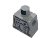 Minifig Torso with Silver Armor Front and Back and Drill Print