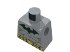 Minifig Torso with DkGray, Black, and Yellow Batman Print