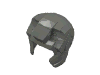 Деталь LEGO Minifig Headgear Helmet Space with Open Face and Top Hinge, Темный сине-серый