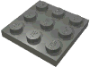 Деталь LEGO Пластина 3 x 3, Темный сине-серый