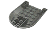 Деталь LEGO Aircraft Fuselage Curved Forward 6 x 8 Bottom, Темный сине-серый