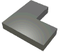 Набор LEGO Tile 2 x 2 Corner, Темный сине-серый