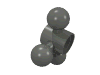Деталь LEGO Technic Steering Gear with 3 Ball Joints, Compact, Темный сине-серый