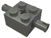 Деталь LEGO Кирпичик специальный 2 x 2, со штифтами и осевым отверстием, Темный сине-серый