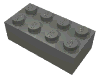 Деталь LEGO Кирпичик 2 x 4, Темный сине-серый