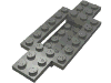 Набор LEGO Vehicle, Base 4 x 10 x 2/3 with 4 x 2 Recessed Center with Smooth Underside, Темный сине-серый