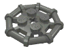 Деталь LEGO Plate Special 2 x 2 with Bar Frame Octagonal, Темный сине-серый