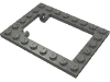 Деталь LEGO Plate Special 6 x 8 Trap Door Frame Horizontal, Темный сине-серый