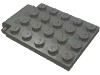 Деталь LEGO Plate Special 4 x 5 with Trap Door Hinge, Темный сине-серый
