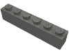 Деталь LEGO Кирпичик 1 x 6, Темный сине-серый