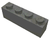 Деталь LEGO Кирпичик 1 x 4, Темный сине-серый