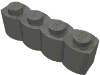 Деталь LEGO Кирпичик специальный палисадный 1 x 4, Темный сине-серый
