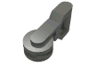 Деталь LEGO Minifig Zip Line Handle, Темный сине-серый