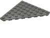 Деталь LEGO Пластина-клин 8 x 8, со срезанным углом, Темный сине-серый