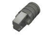 Деталь LEGO Hinge Cylinder 1 x 2 Locking with 1 Finger and Axle Hole On Ends, Темный сине-серый