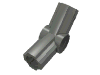 Деталь LEGO Technic Axle and Pin Connector Angled #4 - 135°, Темный сине-серый