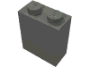 Деталь LEGO Brick 1 x 2 x 2 with Inside Axle Holder, Темный сине-серый