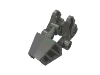 Деталь LEGO Bionicle Foot with Ball Joint Socket 3 x 6 x 2 1/3, Темный сине-серый