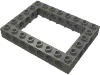 Деталь LEGO Technic Brick 6 x 8 with Open Center 4 x 6, Темный сине-серый