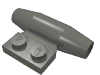 Деталь LEGO Engine - Smooth, Small 1 x 2 Side Plate [With Axle Holders], Темный сине-серый