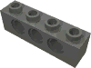 Деталь LEGO Кирпичик Technic 1 x 4, Темный сине-серый