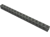 Деталь LEGO Кирпичик Technic 1 x 16, с отверстиями, Темный сине-серый