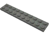 Деталь LEGO Пластина 2 x 10, Темный сине-серый