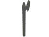 Деталь LEGO Minifig Halberd, Темный сине-серый