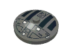 Деталь LEGO Dish  4 x  4 Inverted with TIE Hatch Print, Темный сине-серый