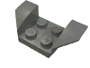 Деталь LEGO Mudguard 2 x 4 with Flared Wings, Темный сине-серый