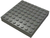 Деталь LEGO Кирпичик 8 x 8, Темный сине-серый