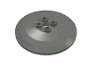 Деталь LEGO Dish 6 x 6 Inverted (Radar) [Hollow Studs], Темный сине-серый