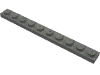 Деталь LEGO Пластина 1 x 10, Темный сине-серый