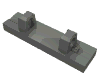 Деталь LEGO Плитка шарнирная фиксирующая двойная 1 x 4, с 1 пальцами сверху, Темный сине-серый