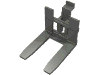 Набор LEGO Vehicle, Forklift Wide Forks Reinforced, Темный сине-серый