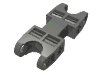 Деталь LEGO Technic Axle and Pin Connector 2 x 5 with Two Ball Joint Sockets, Темный сине-серый