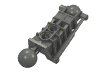 Деталь LEGO Bionicle Toa Metru Leg Lower Section, Темный сине-серый