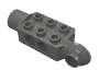 Деталь LEGO Technic Brick Special 2 x 3 with Pin Holes, Rotation Joint Ball Half [Vertical Side], Rotation Joint Socket, Темный сине-серый