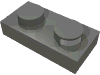 Набор LEGO Electric Plate 1 x 2 with Contacts, Темный сине-серый