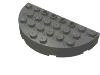Деталь LEGO Brick Round Corner 4 x 8 Full Brick Double, Темный сине-серый