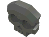Деталь LEGO Skull 1 x 4 x 3 Relief with Two Pins, Темный сине-серый