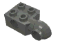Деталь LEGO Technic Brick Special 2 x 2 with Pin Hole, Rotation Joint Ball Half [Vertical Side], Темный сине-серый