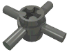 Деталь LEGO Technic Axle Connector Hub with 4 Bars at 90°, Темный сине-серый