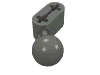 Деталь LEGO Technic Beam 1 x 2 with Ball Joint Angled, Темный сине-серый