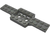 Деталь LEGO Vehicle, Base 4 x 12 x 3/4 with 4 x 2 Recessed Center with Smooth Underside, Темный сине-серый