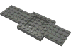 Деталь LEGO Vehicle Base 6 x 16 x 2/3 with 4 x 4 Recessed Center, Темный сине-серый