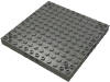 Деталь LEGO Brick Special 12 x 12 with 3 Pin Holes on each Side and Axle Holes in Corners, Темный сине-серый