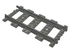 Деталь LEGO Train, Track Plastic (RC Trains) Straight, Темный сине-серый